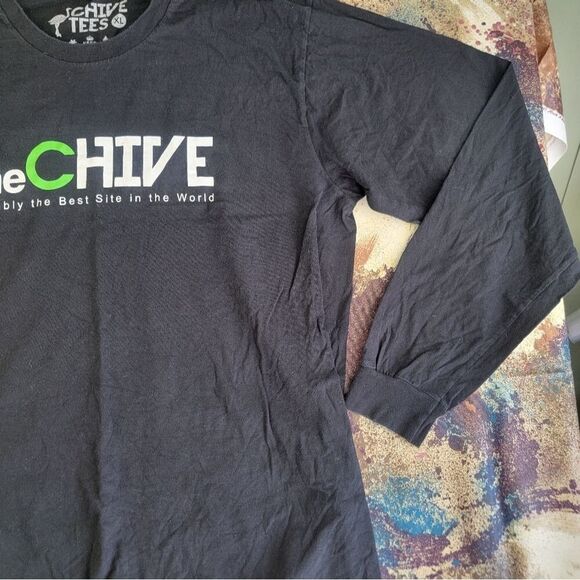The Chive "Probably The Best Site In The World" T-shirt Blk Men's XL Long Sleeve - Picture 4 of 8